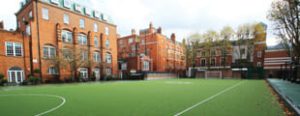 sand-dressed MUGA construction Westminster Cathedral choir school constructed by S&C Slatter